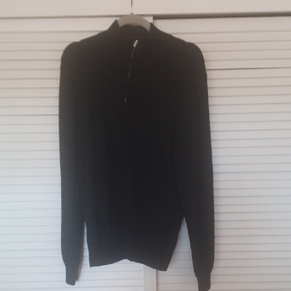 Bloomingdales THE MENS Store  CASHMERE LS BLACK Sweater XL EUC